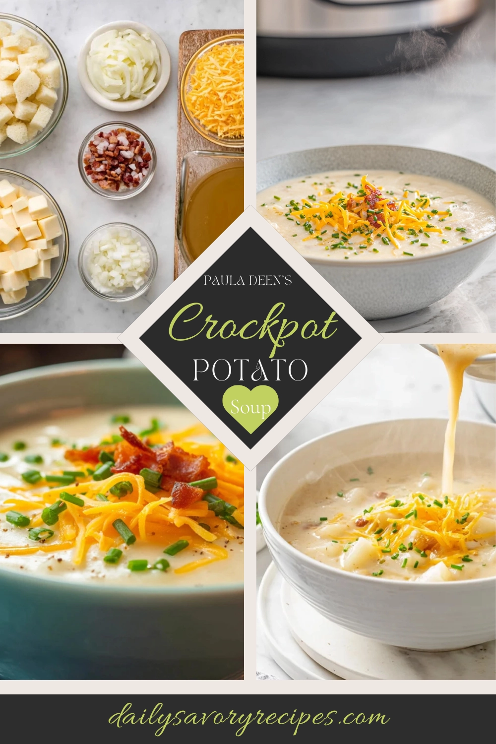 Paula Deen’s Crockpot Potato Soup: A Comforting Classic for Busy Nights 7 creamy paula deen crockpot potato soup with cheddar and chives