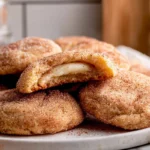freshly baked apple cider cheesecake cookies on modern kitchen counter