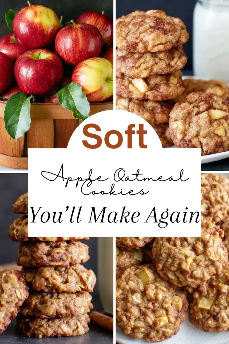 apple cinnamon oatmeal cookies pin