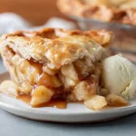 apple slab pie with golden flaky crust and warm cinnamon apple filling