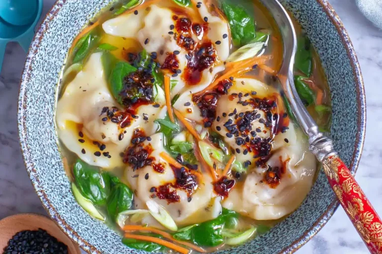 Dumpling Soup with Mushrooms, Spinach, and Ginger 12 Chef Taha Ayad's Recipe Dumpling Soup with mushrooms, spinach, ginger, and vegetable dumplings
