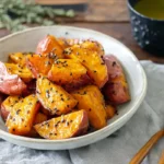 Daigaku Imo (Japanese Candied Sweet Potatoes) at Home 32 Chef Taha Ayad's Recipe Daigaku Imo with glossy Japanese candied sweet potatoes in a ceramic bowl