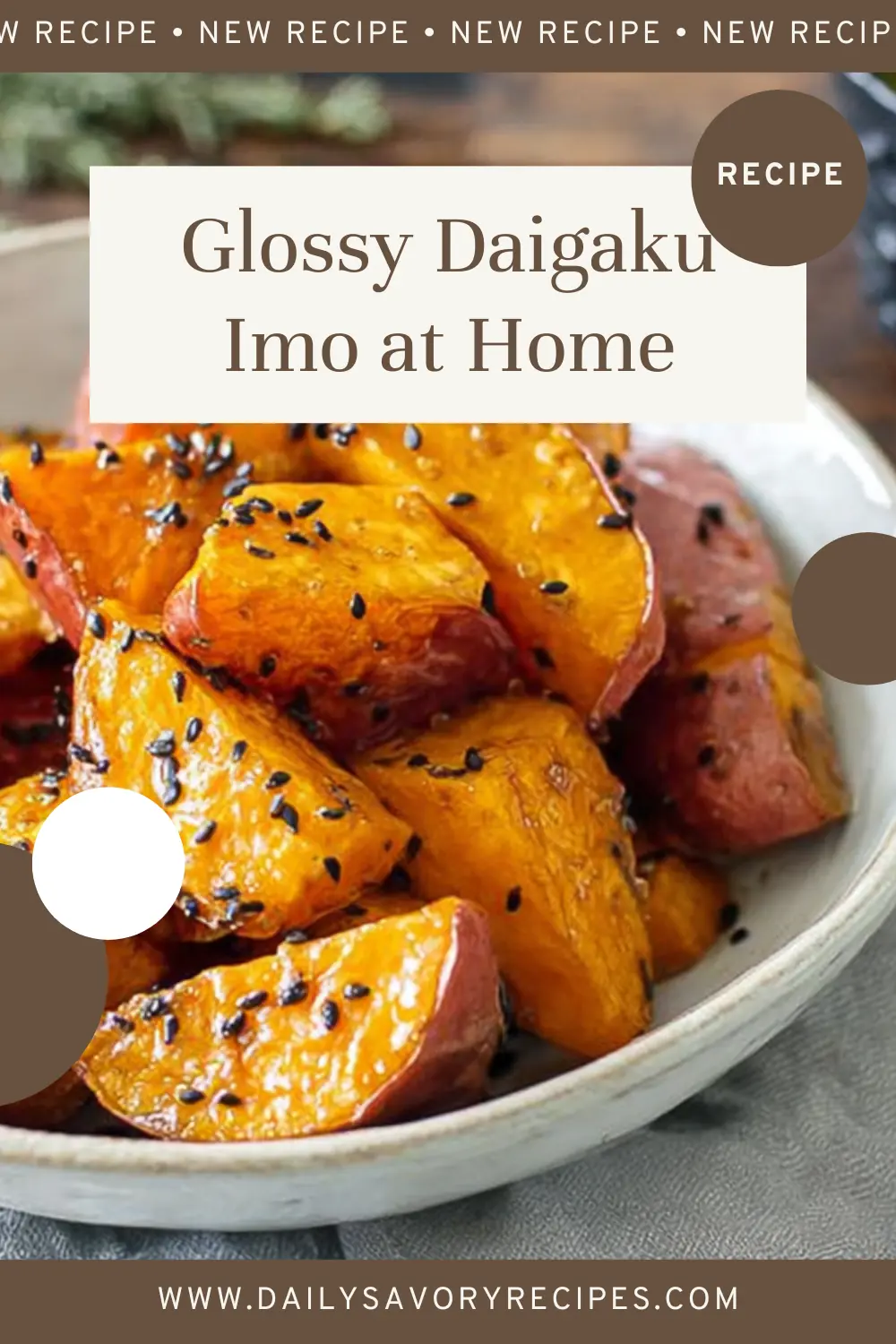 Daigaku Imo (Japanese Candied Sweet Potatoes) at Home 33 Daigaku Imo recipe with glossy Japanese candied sweet potatoes and black sesame seeds