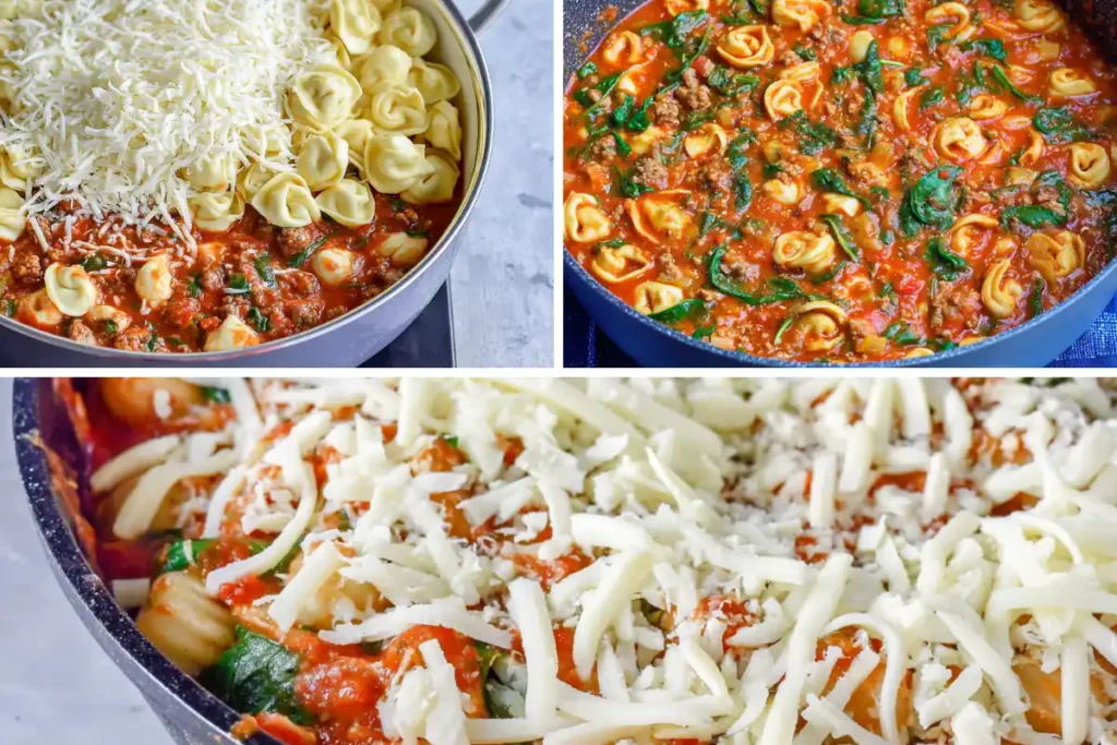 Easy Baked Tortellini Casserole for a Cozy Weeknight Dinner 36 Mixed cheese tortellini sausage spinach and marinara sauce for easy baked tortellini casserole