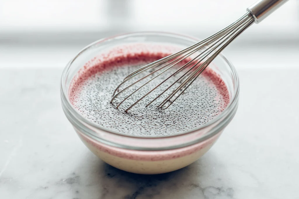 mixing-chia-seeds-almond-milk-raspberry-chia-pudding