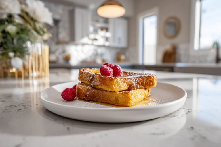 overnight creme brulee french toast finished dish