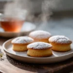 sherlock holmes foggy london tea cakes served fresh with earl grey tea on modern plate