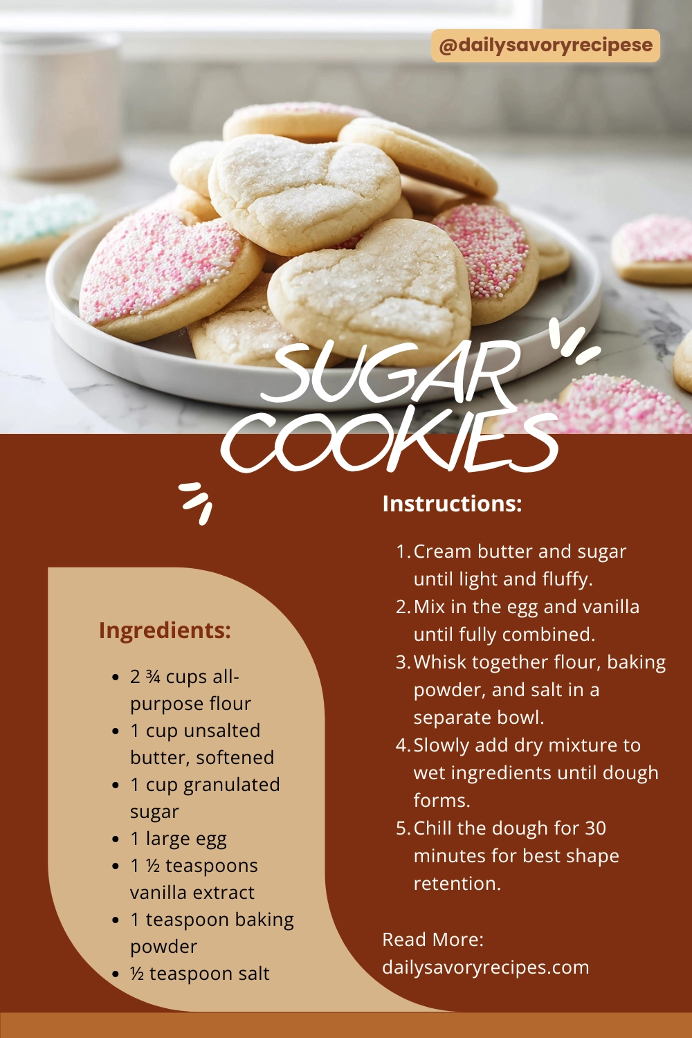 Perfect soft sugar cookies that never fail