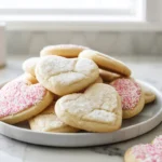 photorealistic soft sugar cookies on plate in modern kitchen