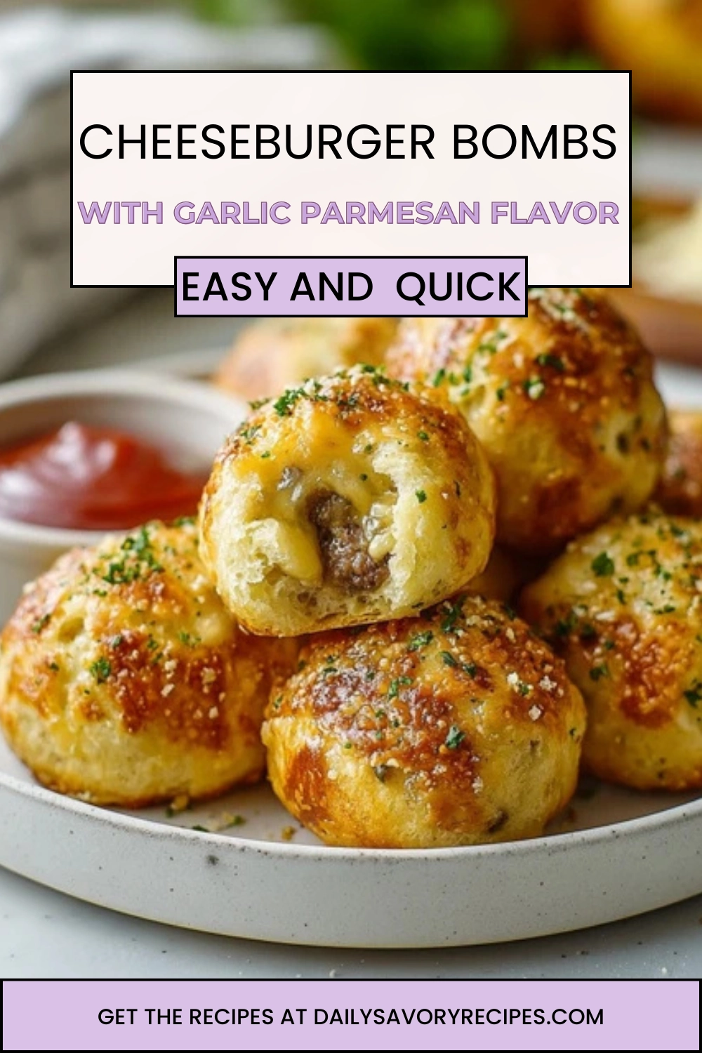 Cheeseburger Bombs That Actually Stay Sealed 33 Cheeseburger Bombs with garlic parmesan crust baked until golden