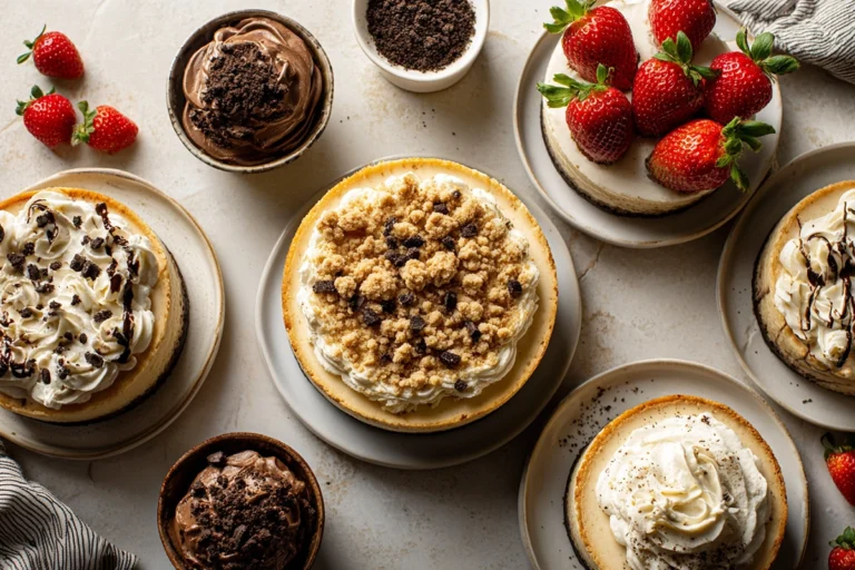 Cheesecake roundup featuring classic baked, no-bake, and chocolate cheesecake slices