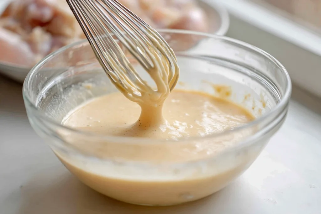 Smooth gravy mixture for Crockpot Chicken and Gravy before cooking