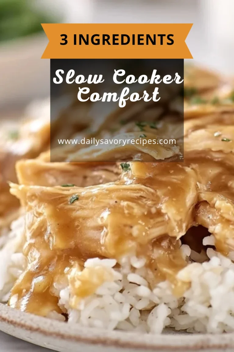 Crockpot Chicken and Gravy slow cooker comfort meal served over rice, easy weeknight dinner recipe