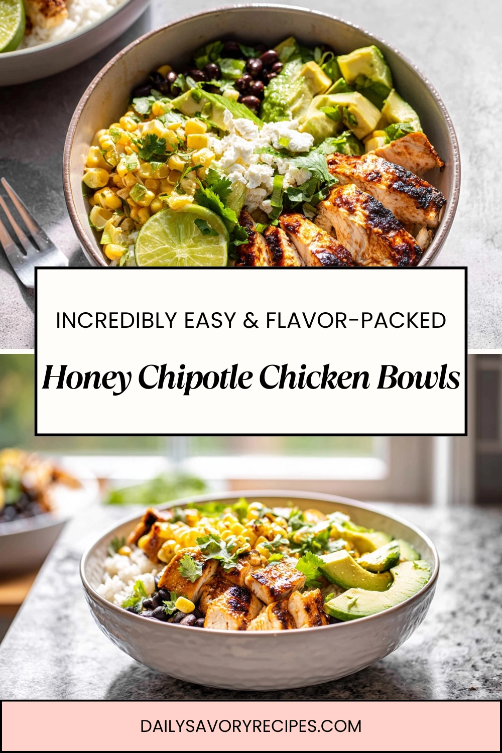 Honey Chipotle Chicken Rice Bowls That Balance Sweet Heat 7 ready photo of honey chipotle chicken rice bowls with fresh toppings