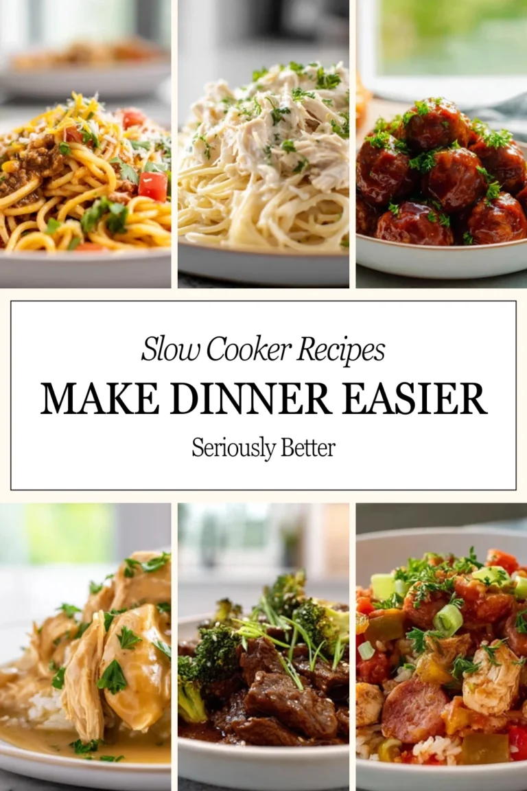 Slow cooker recipes roundup featuring classic comfort food dishes