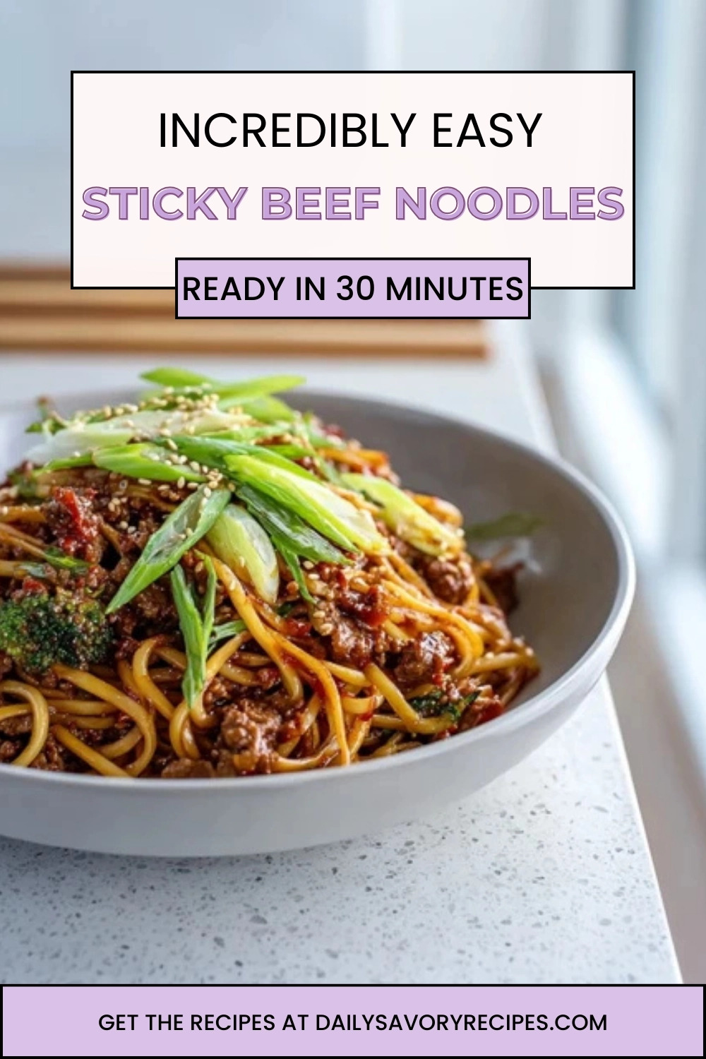 Sticky Beef Noodles (15-Minute Weeknight Dinner) 35 Sticky beef noodles easy homemade dinner recipe
