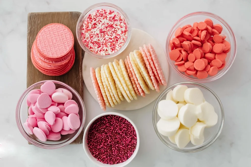 Ingredients for Sugar Wafer Cookies arranged on a kitchen counter