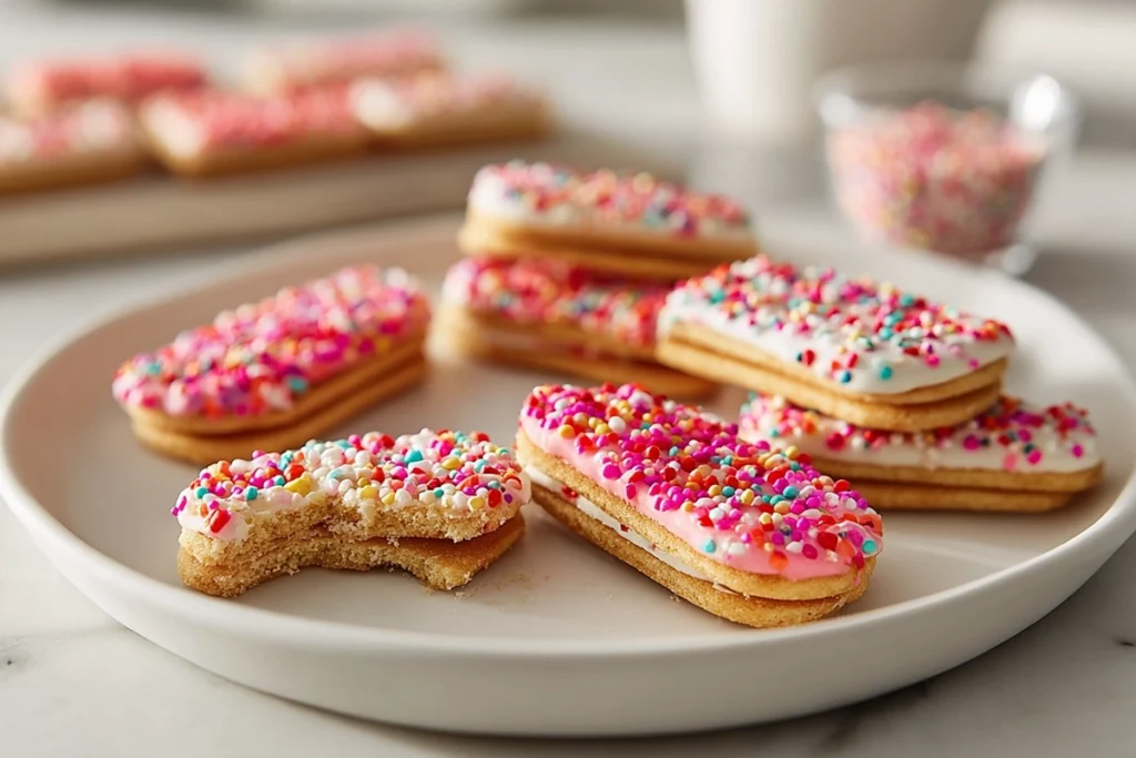 Sugar Wafer Cookies ready to eat with visible crisp layers