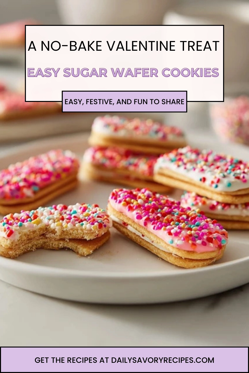 The Sugar Wafer Cookies I Actually Trust for Valentine’s Day 22 Sugar Wafer Cookies dipped in candy melts for Valentine’s Day