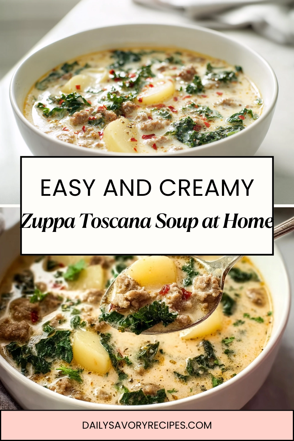 Zuppa Toscana Soup That Finally Works at Home 7 Homemade Zuppa Toscana Soup with creamy broth, sausage, and potatoes