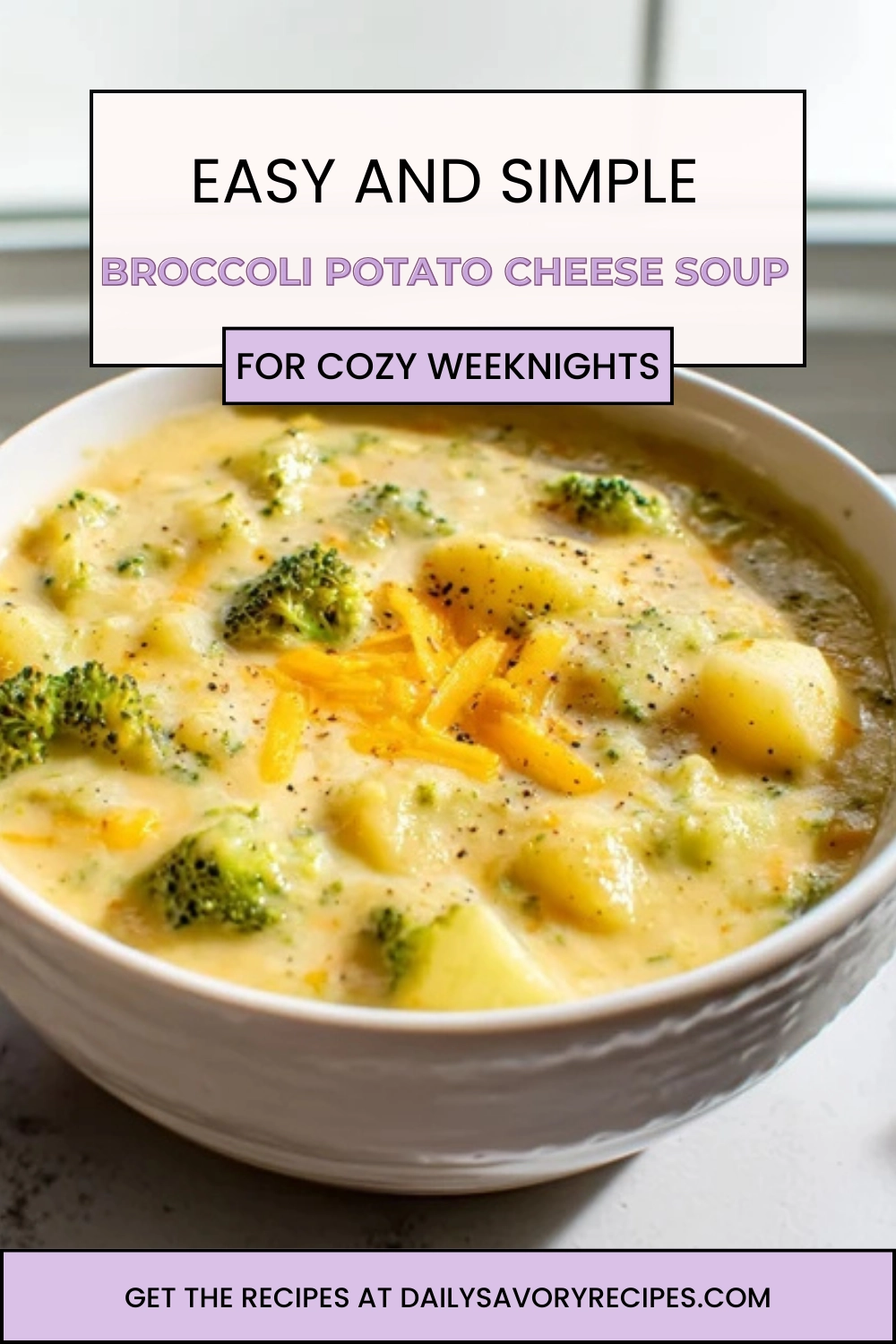 Broccoli Potato Cheese Soup creamy homemade comfort meal