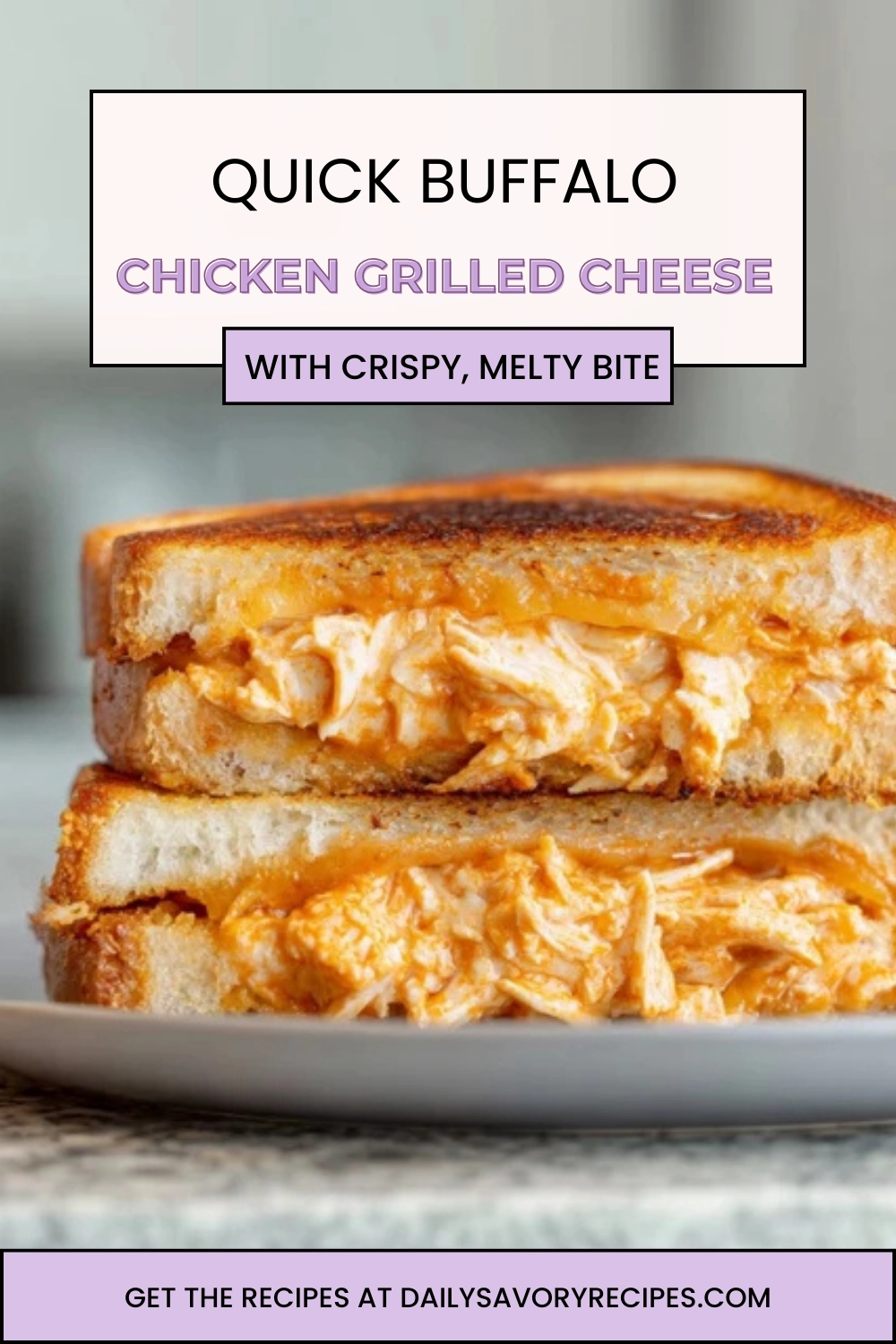 The Buffalo Chicken Grilled Cheese That Actually Works 30 Buffalo Chicken Grilled Cheese with melted cheese and spicy chicken filling