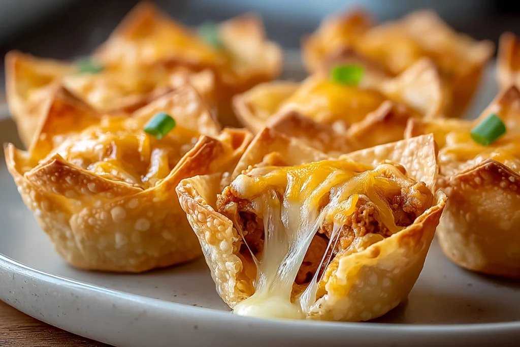 Taco Ranch Bites close-up showing creamy filling and crisp shell