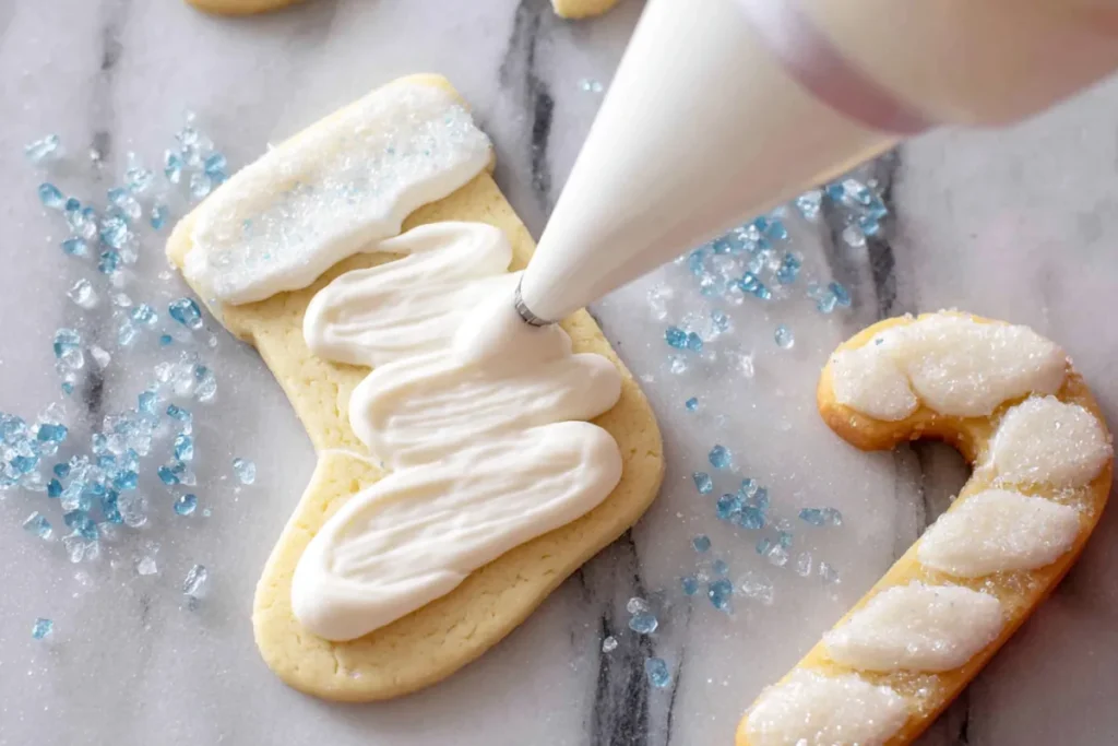 sugar cookie icing on plain cookies