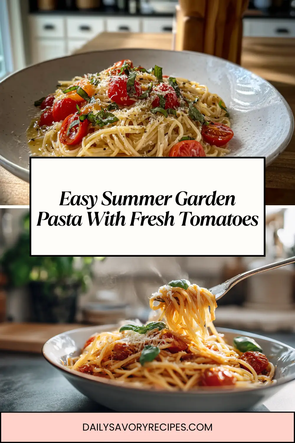 Summer Garden Pasta That Tastes Like Peak Tomato Season 7 homemade Summer Garden Pasta with fresh tomatoes basil and olive oil