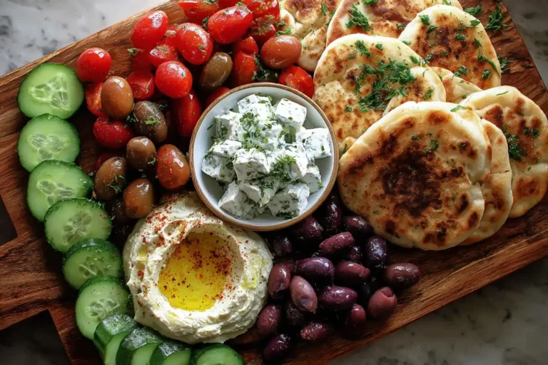 Chef Taha Ayad's Recipe Mediterranean Brunch Board with Dips and Flatbreads