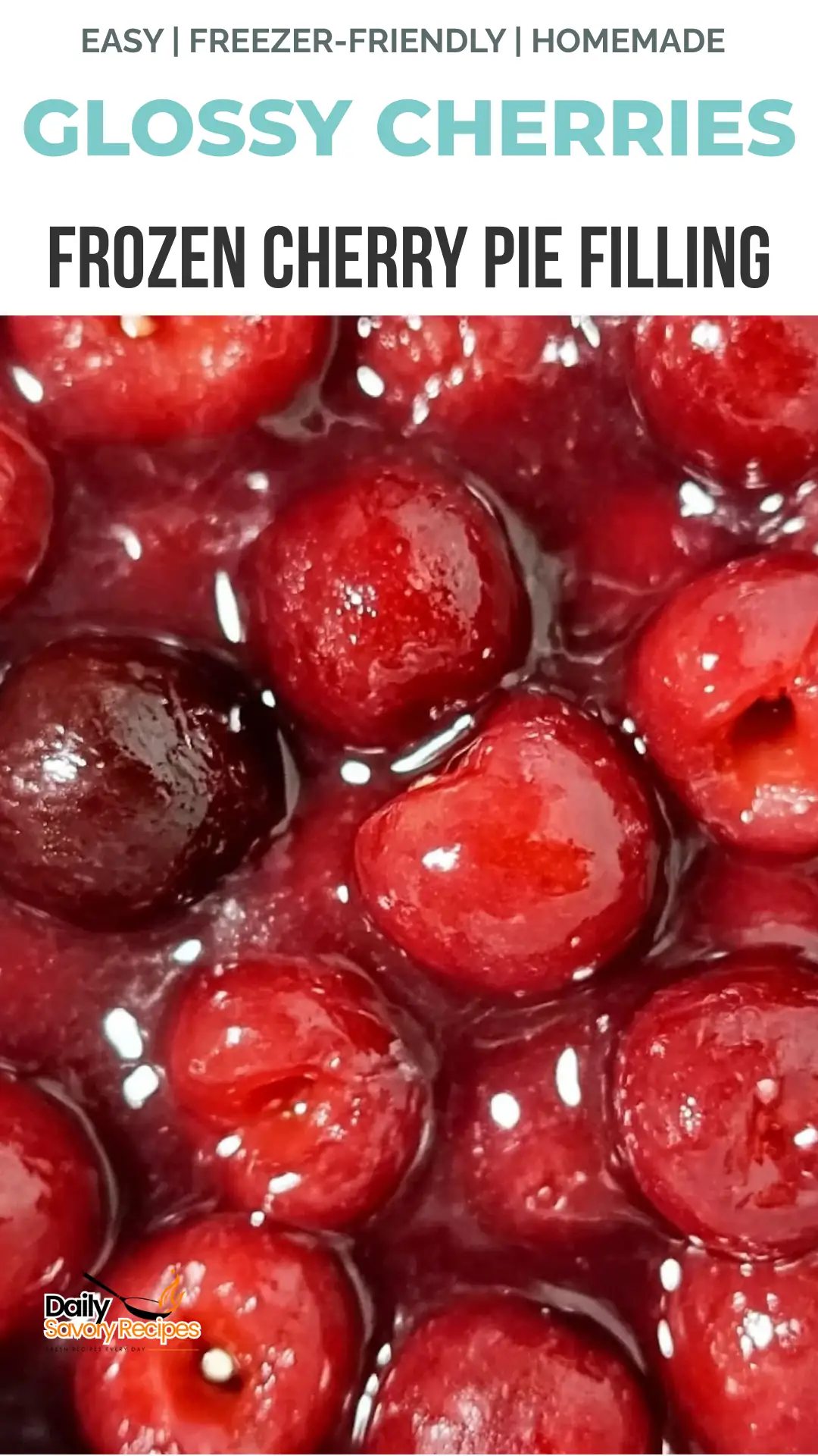 Frozen Cherry Pie Filling That Actually Tastes Like Cherries 5 Frozen Cherry Pie Filling recipe with glossy cherries cooked into a thick homemade dessert filling