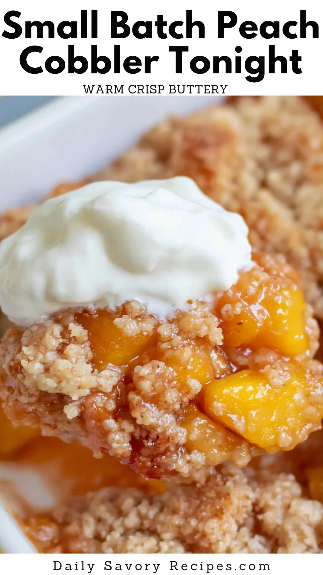 Small Batch Peach Cobbler Image Tasty