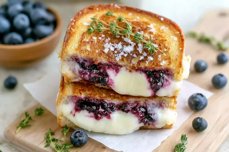 Chef Taha Ayad's Recipe Blueberry Grilled Cheese with Lemon Thyme Jam