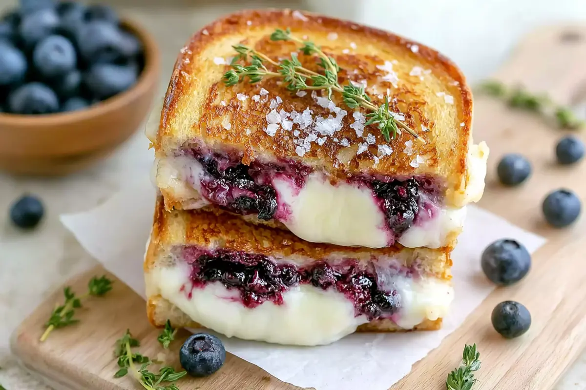 Chef Taha Ayad's Recipe Blueberry Grilled Cheese with Lemon Thyme Jam