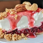 Chef Taha Ayad's Recipe Cherry Cheesecake Dump Cake with glossy cherry filling and golden buttery topping