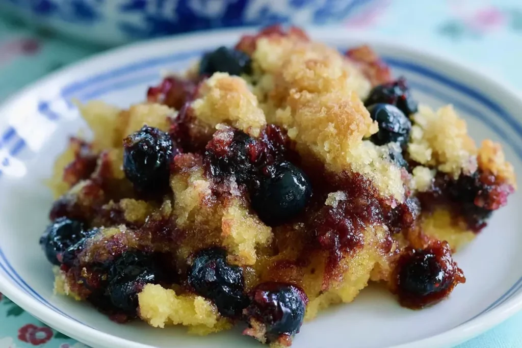 Easy Cherry Crisp That Comes Together Fast 11 Easy Cherry Crisp plated with juicy cherries and golden crumb topping