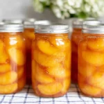 Chef Taha Ayad's Recipe Honey Syrup Canned Peaches in Glass Jars