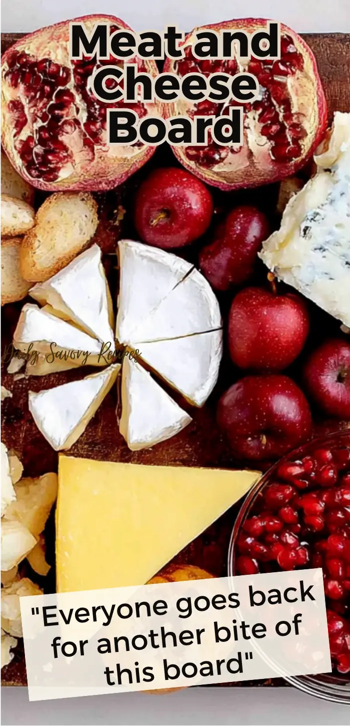 Meat and Cheese Board recipe with fall cheeses cured meats fruit honey olives crackers nuts and pumpkin seeds