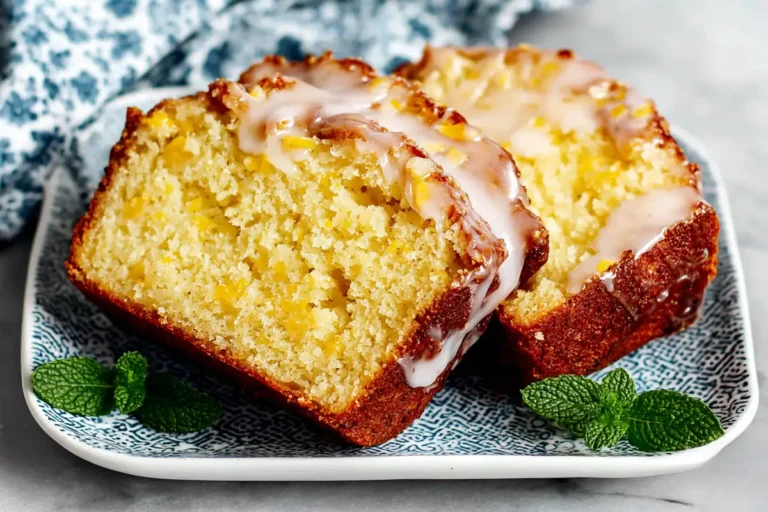 Chef Taha Ayad's Recipe Peach Bread with tender peach pieces and a glossy glaze