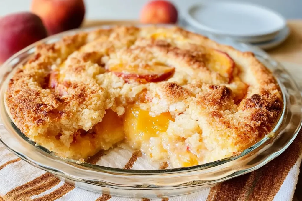 Peach Coffee Cake That Stays Tender and Crumbly 6 Peach Coffee Cake cinnamon streusel topping mixed into coarse crumbs