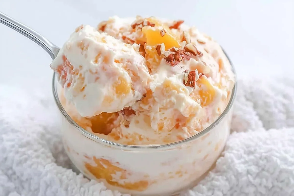 Peach Dessert Salad: A Creamy No-Bake Favorite for Gatherings
