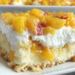 Chef Taha Ayad's Recipe Peaches and Cream Poke Cake with Fresh Peach Filling