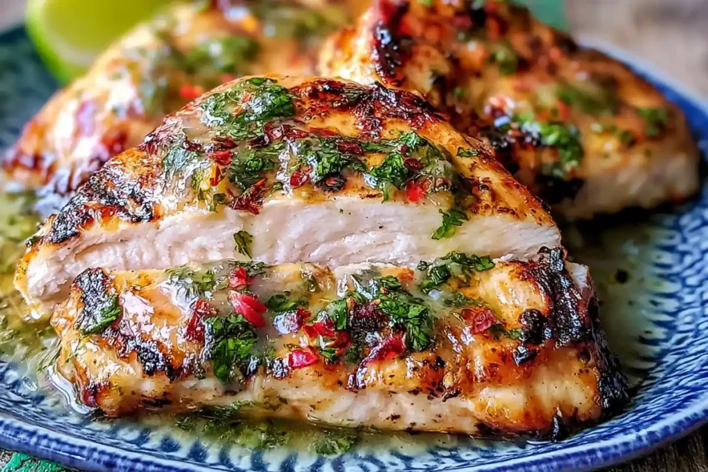 Salsa Verde Pepper Jack Chicken for Fast Weeknight Grilling 6 Salsa Verde Pepper Jack Chicken served over cilantro rice with lime and grilled vegetables