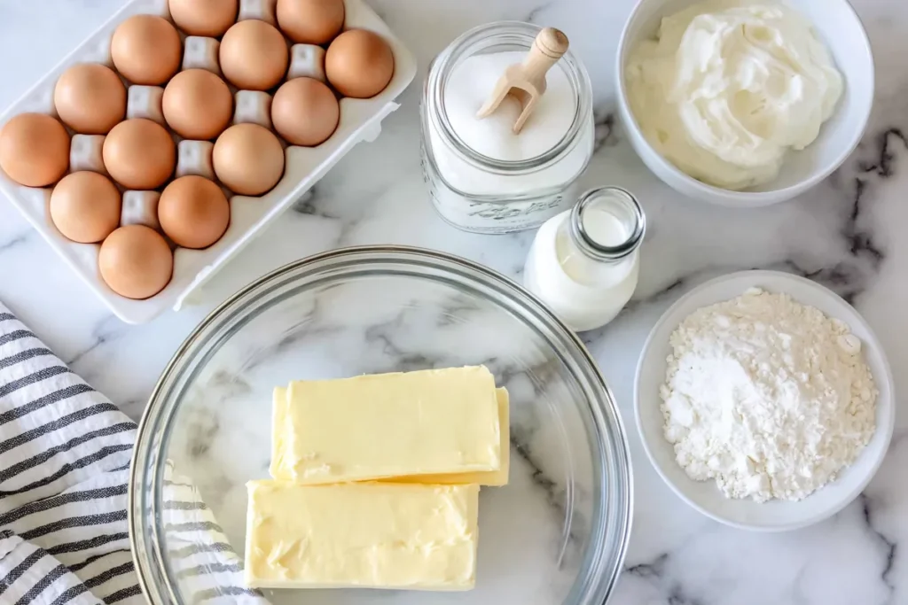 Softened cream cheese in a glass bowl for The Girl Inspired Peach Cobbler Cheesecake filling