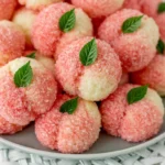 Chef Taha Ayad's Recipe Sweet Ricotta Peach Cookies with citrus ricotta filling on a white plate