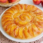 Chef Taha Ayad's Recipe Peach Upside Down Cake with Brown Sugar Peaches