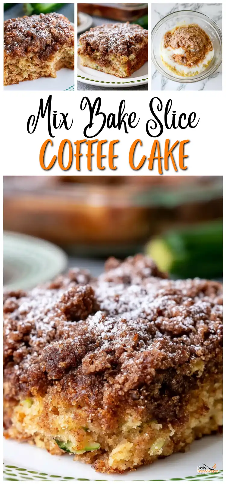 Cinnamon Zucchini Coffee Cake with a Brown Sugar Crumb Topping 31 Cinnamon Zucchini Coffee Cake recipe with brown sugar crumb topping and tender zucchini crumb