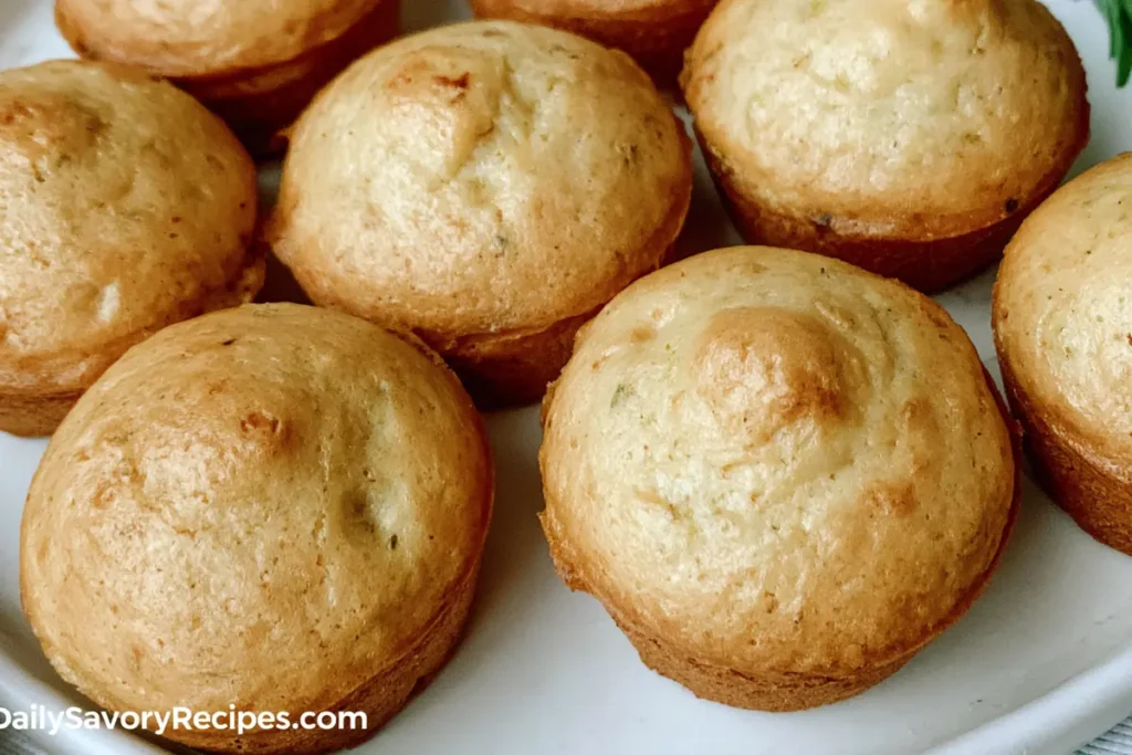 Homemade Cucumber Muffins for a Soft Garden-Fresh Snack 22 Homemade Cucumber Muffins baked until golden with grated cucumber nearby