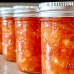 Chef Taha Ayad's Recipe Homemade Peach Preserves in Sealed Glass Jars