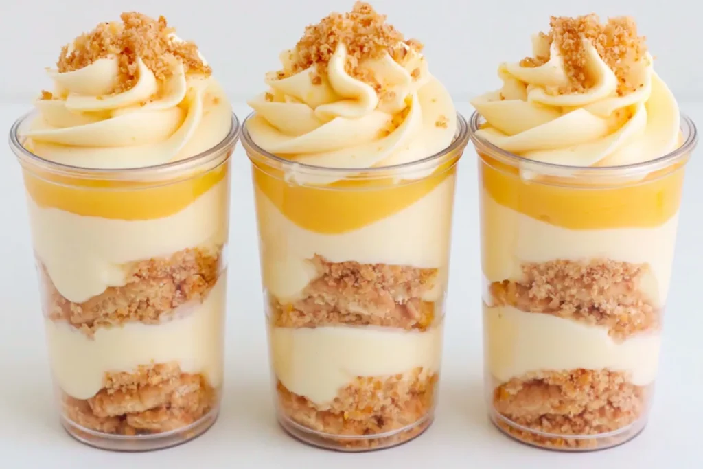 Lemon Curd Cheesecake cups with berries and citrus topping ideas